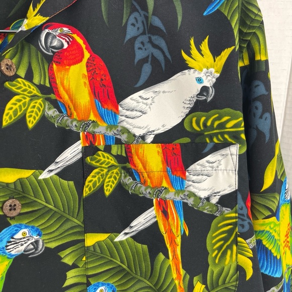 Bill Blass Hawaiian shirt parrots - Picture 3 of 6